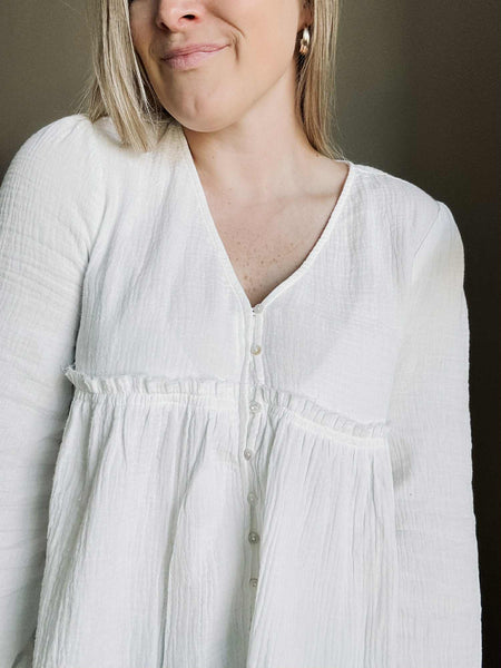 Marnie Babydoll Gauze Top