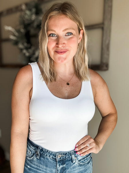 Liv Seamless Tank Top - White