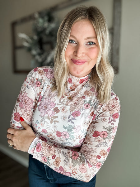 Sylvie Floral Mesh Top