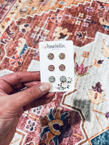 Wanderlust Druzy Stud Trio