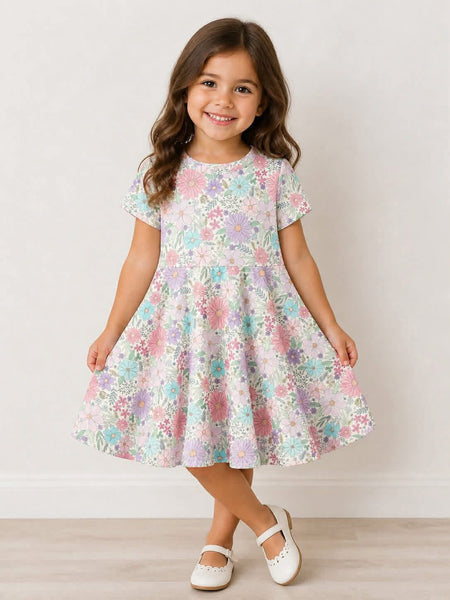 Little Wildflower Twirl Dress
