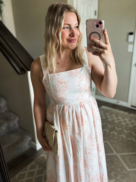 Chloe Sleeveless Midi Dress - Orange