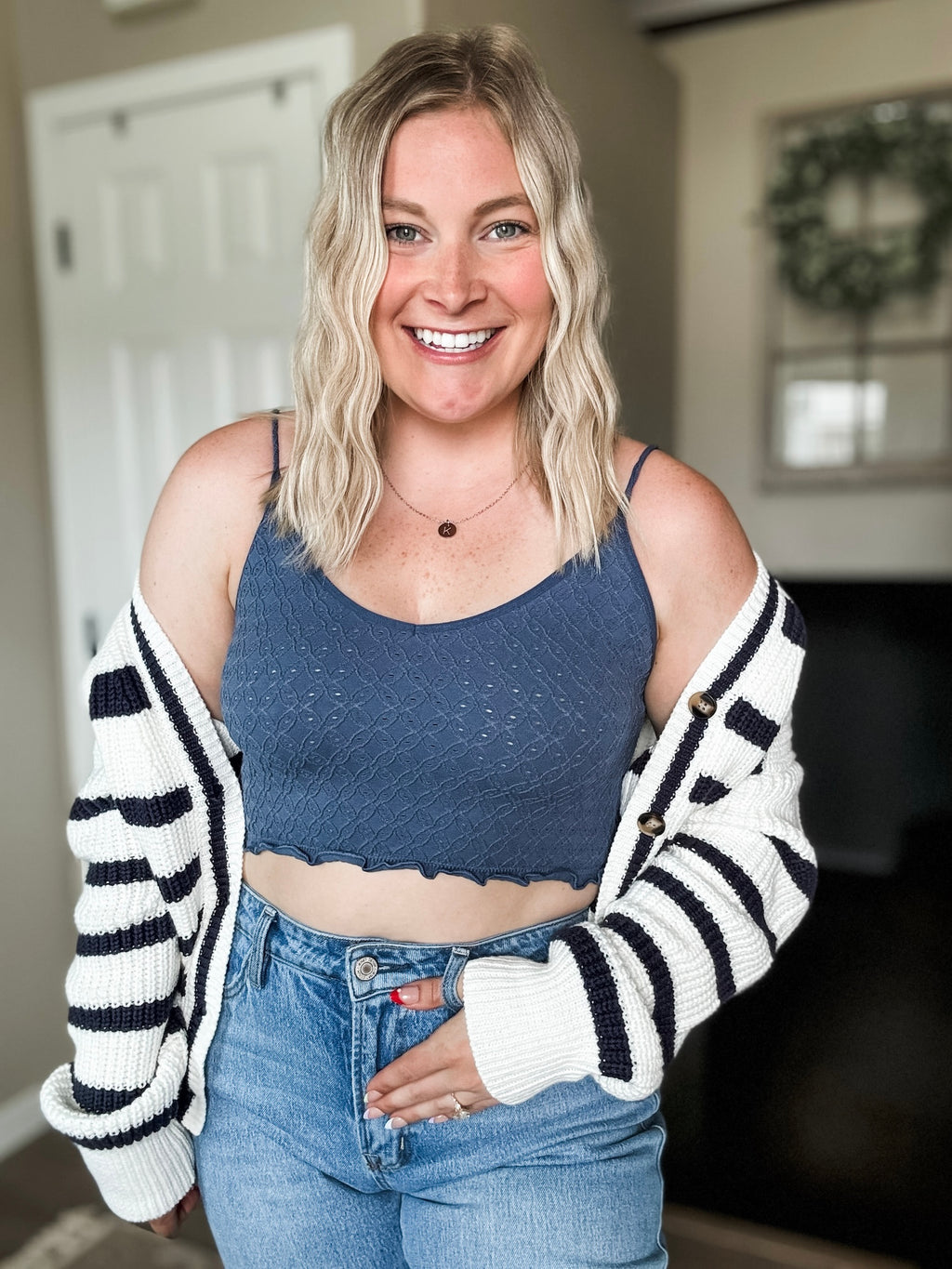 Bona Striped Cardigan