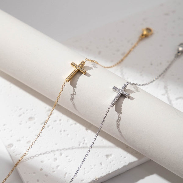 Mercy Cross Bracelet - Gold