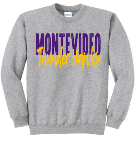 PREORDER Spiritwear Crewneck Sweatshirt - Montevideo Thunder Hawks