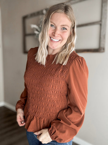 PREORDER Margaux Smocked Ruffle Blouse