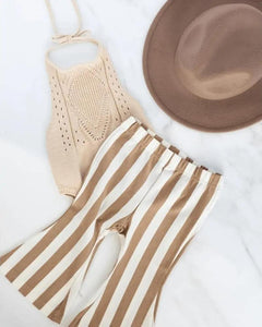 PREORDER Blakely Boho Bell Bottoms - Tan