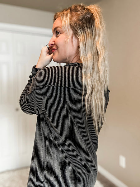 PREORDER Nori Ribbed Long Sleeve Top