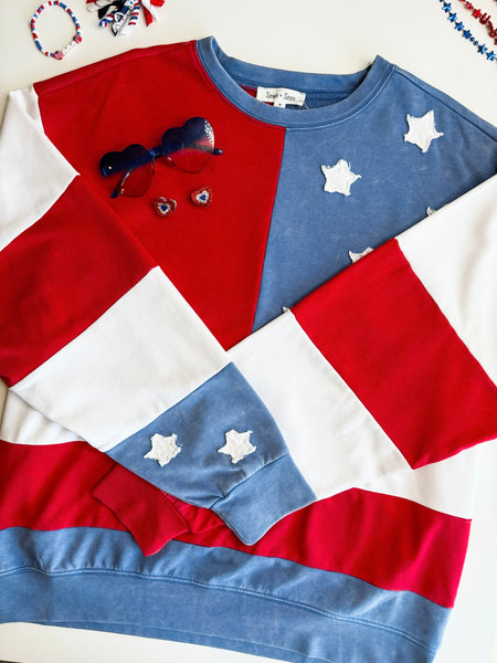 Old Glory Mineral Wash Sweatshirt - SIZE SMALL