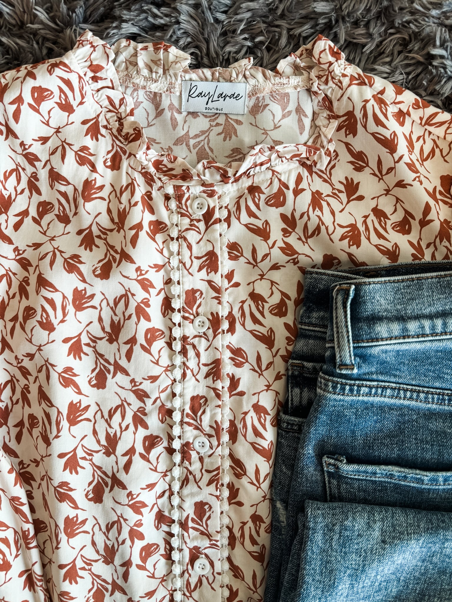 Maggie Button Down Blouse - SIZE MEDIUM