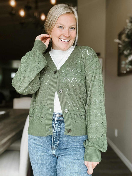 Langley Crochet Cardigan - SIZE MEDIUM