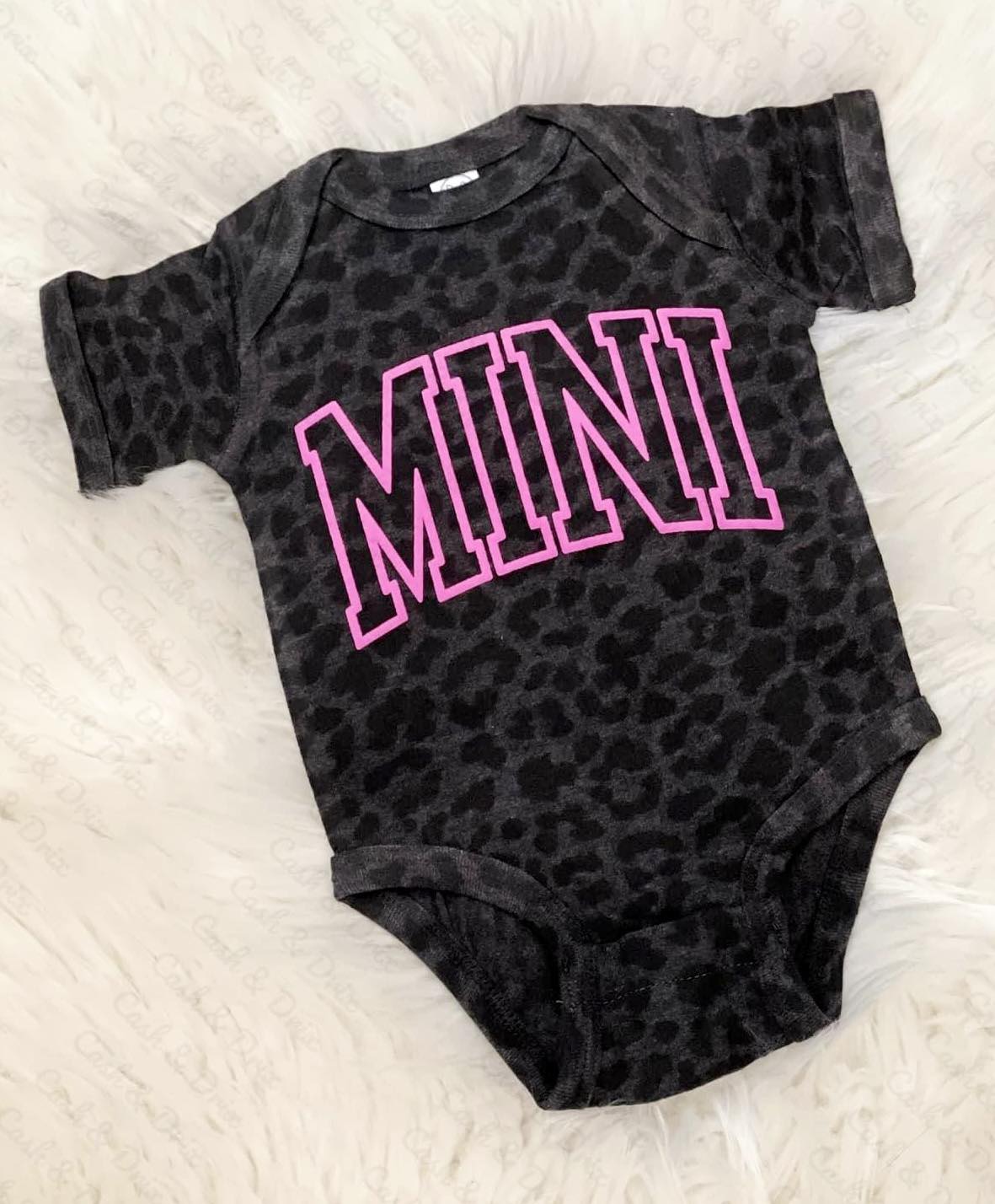 Leopard Pink Puff Ink Mama & Mini Tees - SIZE 6M