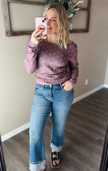 Shaley Polka Dot Top - SIZE MEDIUM