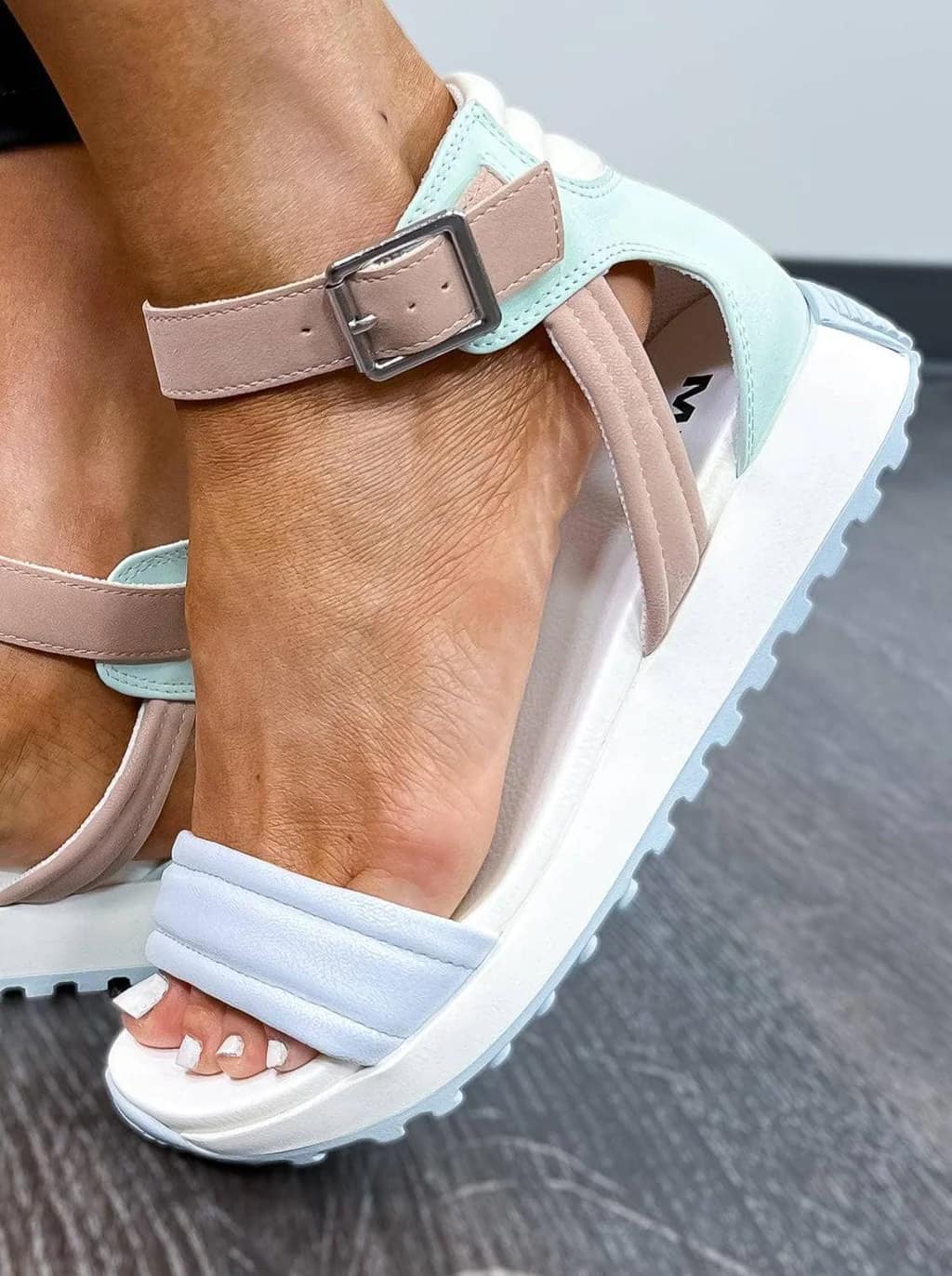 Kathie MIA Wedge Sandal - Multi Pastel