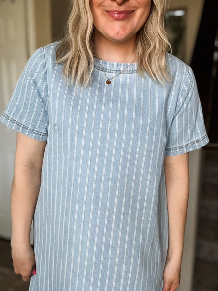 PREORDER Brant Stripe Button Dress