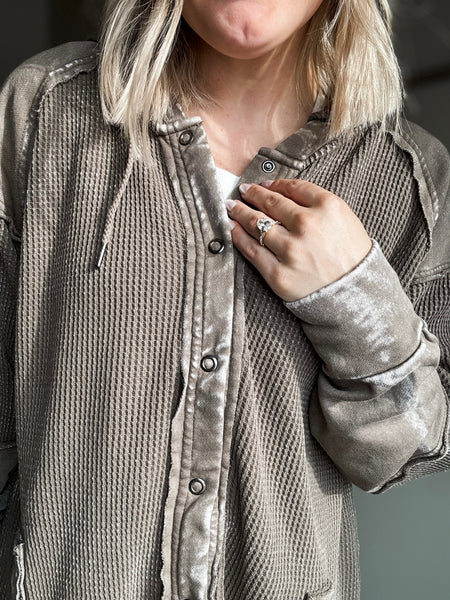 Quinley Waffle Knit Hoodie