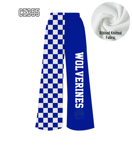 PREORDER Spiritwear Checkered Split Leg Bottom - WOLVERINES