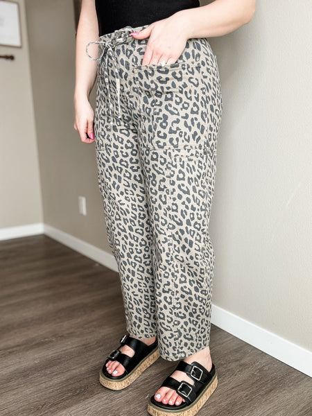 PREORDER Roam Free Leopard Barrel Pant