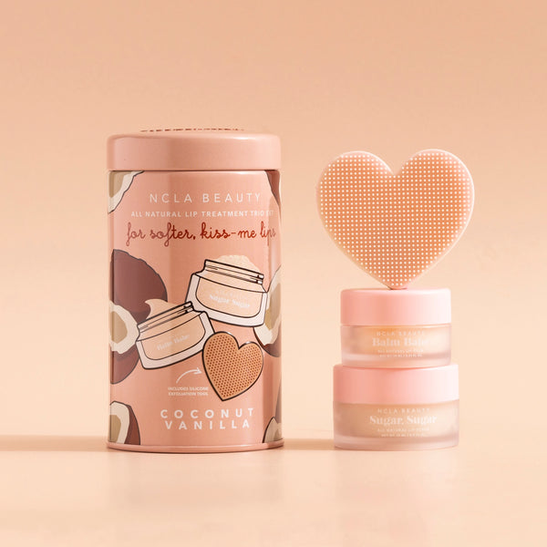 Lip Care Set + Lip Scrubber - Coconut Vanilla