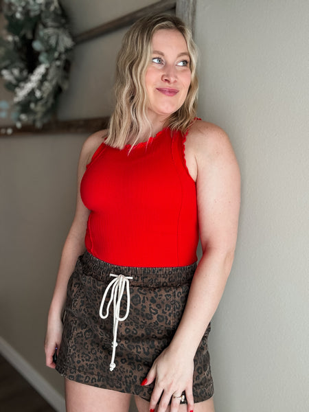 PREORDER Wild Instinct Leopard Denim Skort