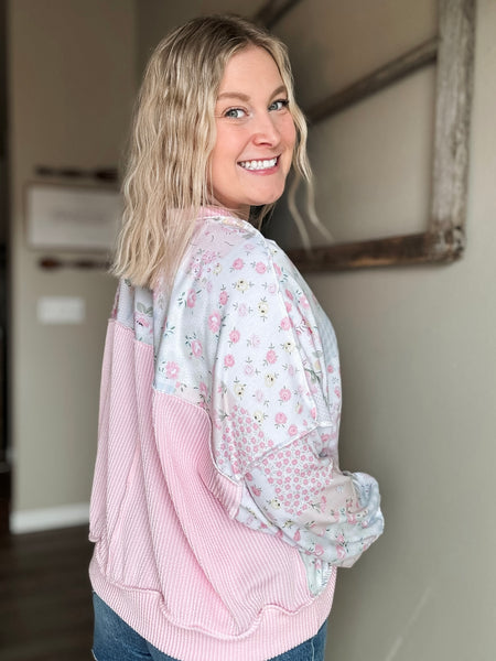 Corinne Patchwork Pullover