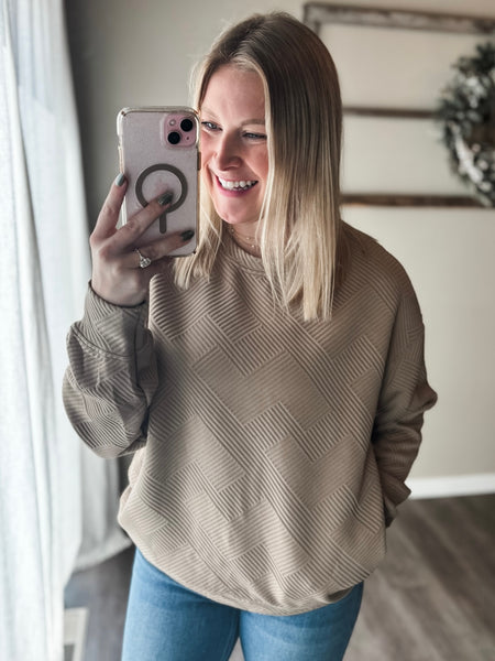 PREORDER Sway Textured Pullover Sweatshirt