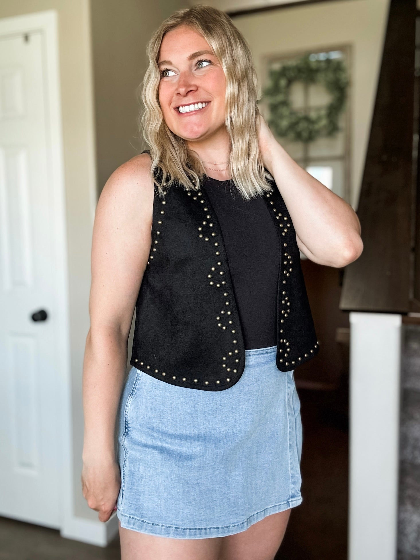 Cheyenne Studded Suede Vest