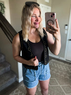 Cheyenne Studded Suede Vest