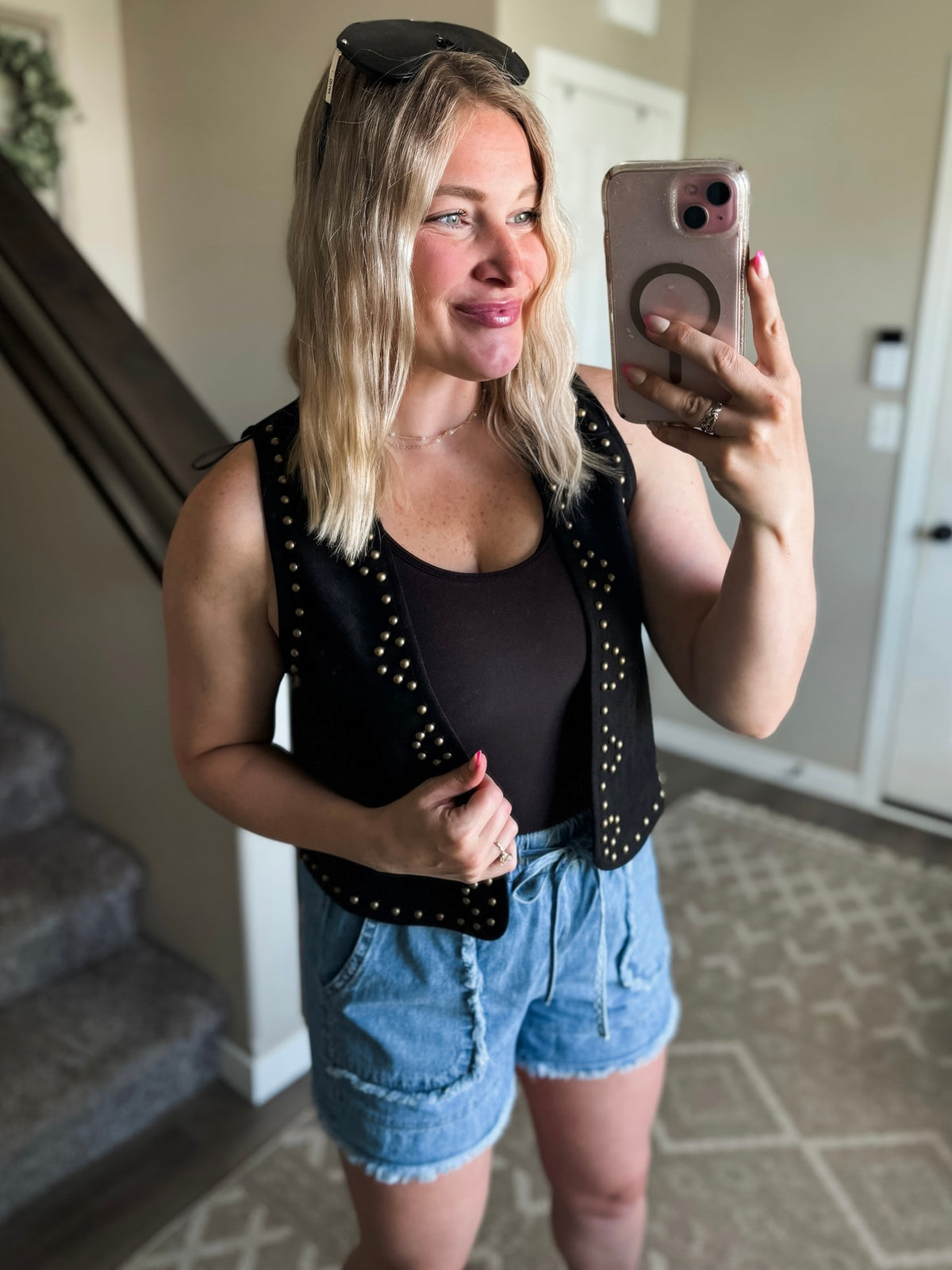 Cheyenne Studded Suede Vest