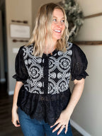 Marciella Eyelet Lace Top