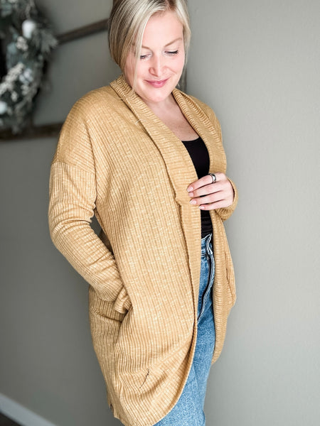Tia Texture Ribbed Cardigan