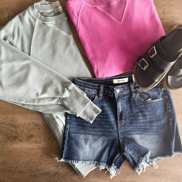 Spencer Mid Rise Denim Shorts