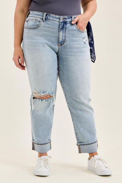 Alex Mid Rise Boyfriend Jean with Bandana Loop