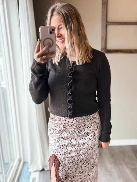 Riva Ruffle Cardigan