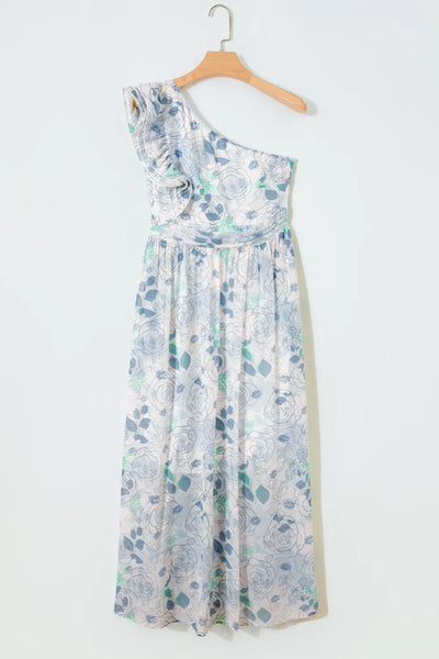 PREORDER Mireya One Shoulder Floral Dress