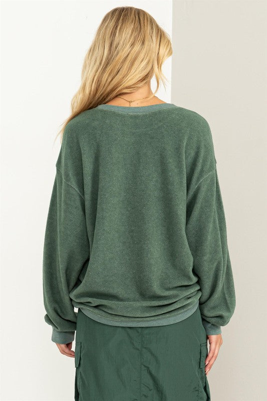 Lendry Fleece Sweater - SIZE MEDIUM