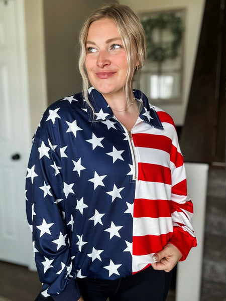PREORDER United We Stand Quarter Zip Pullover