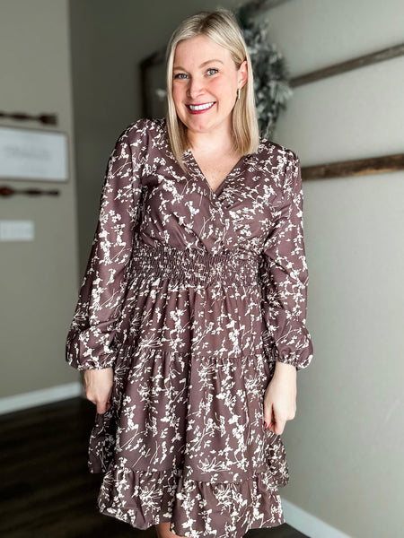Taliah Tiered Floral Dress