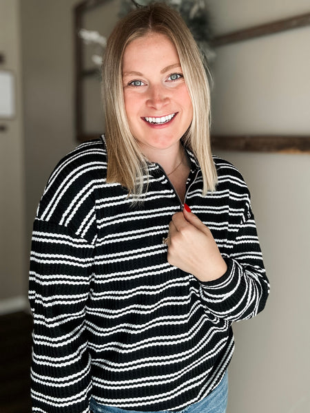PREORDER Wynn Stripe Zip Pullover