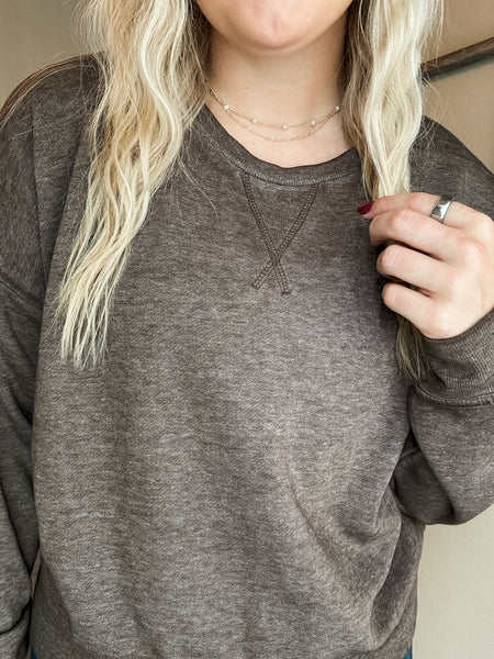 Gia Burnout Crewneck - SIZE SMALL