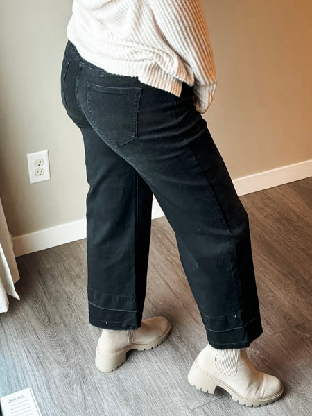Sterling Raw Hem Cropped Denim - SIZE 8