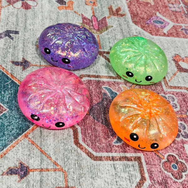 Glitter Gel Dumpling Squish - Green