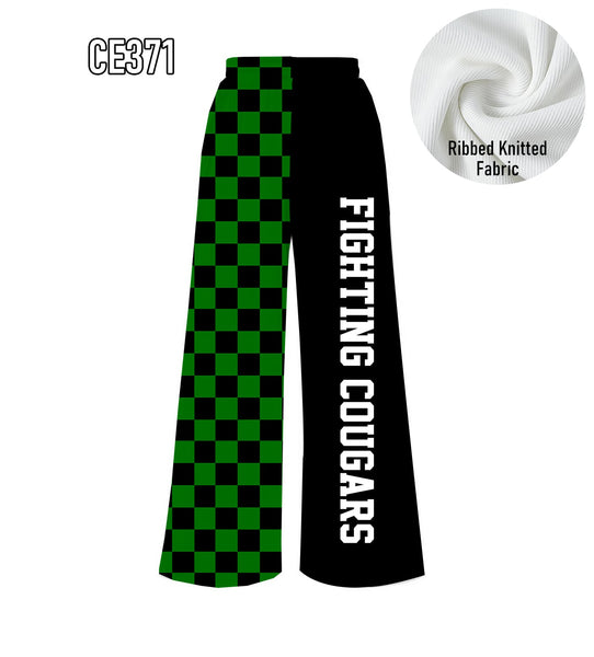 PREORDER Spiritwear Checkered Split Leg Bottom - FIGHTING COUGARS
