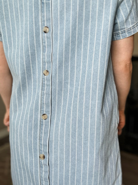 PREORDER Brant Stripe Button Dress