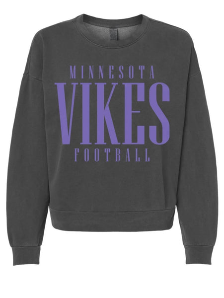 PREORDER Minnesota Vikes Graphic Crewneck - Charcoal