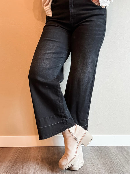 Sterling Raw Hem Cropped Denim - SIZE 8