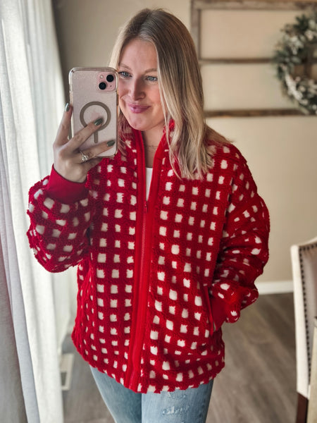 PREORDER Malli Plaid Sherpa Jacket