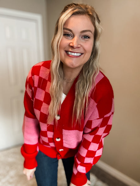 PREORDER Rumi Checker Cardigan