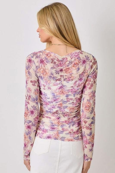 Freda Floral Ruched Top