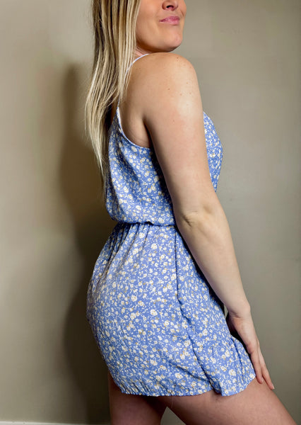 Braya Floral Surplice Romper